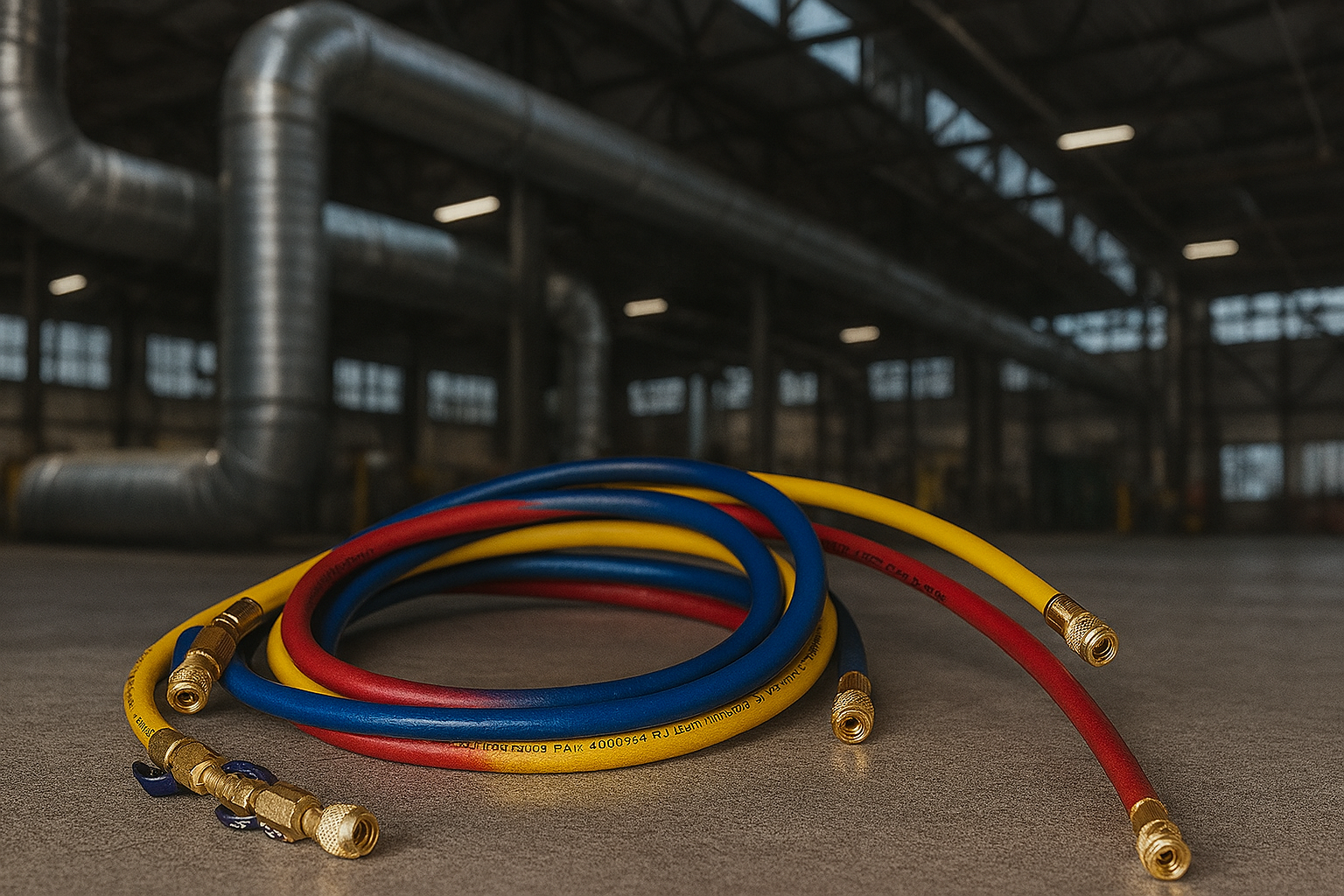 Jeu de 3 Tuyaux de Charge pour Réfrigération – R134A / R410A / R22 / R404A